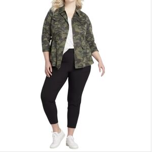 Lane Bryant On The Go Slim Ankle Black Pull On Pants Women Plus Size 26